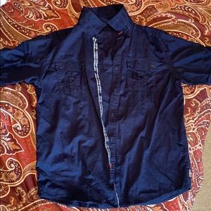 Blue button up